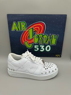 Bapesta Studded White