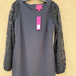 LILLY PULITZER New Black Long Sleeve Dress M 