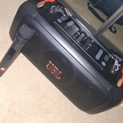JBL PartyBox On-The-Go Essential - Portable Party Speaker with Built-in Lights & Wireless Mic (Refurbished)