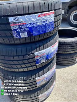 225/55ZR17 Atlander New Set of Tires Installed and Balanced Set de Llantas Nuevas Instaladas y Balanceadas