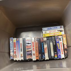 VHS and DVDs $1 per item