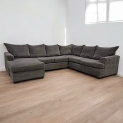 GRAY SECTIONAL COUCH SOFA