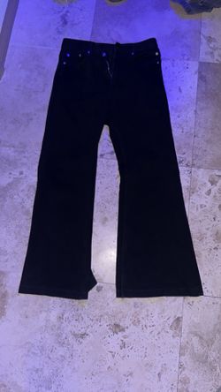 rick owen jeans all black flared