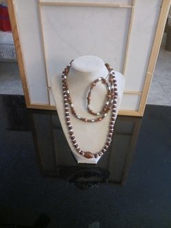 Fall Colors Fashion Set 2 Braclet & Necklace