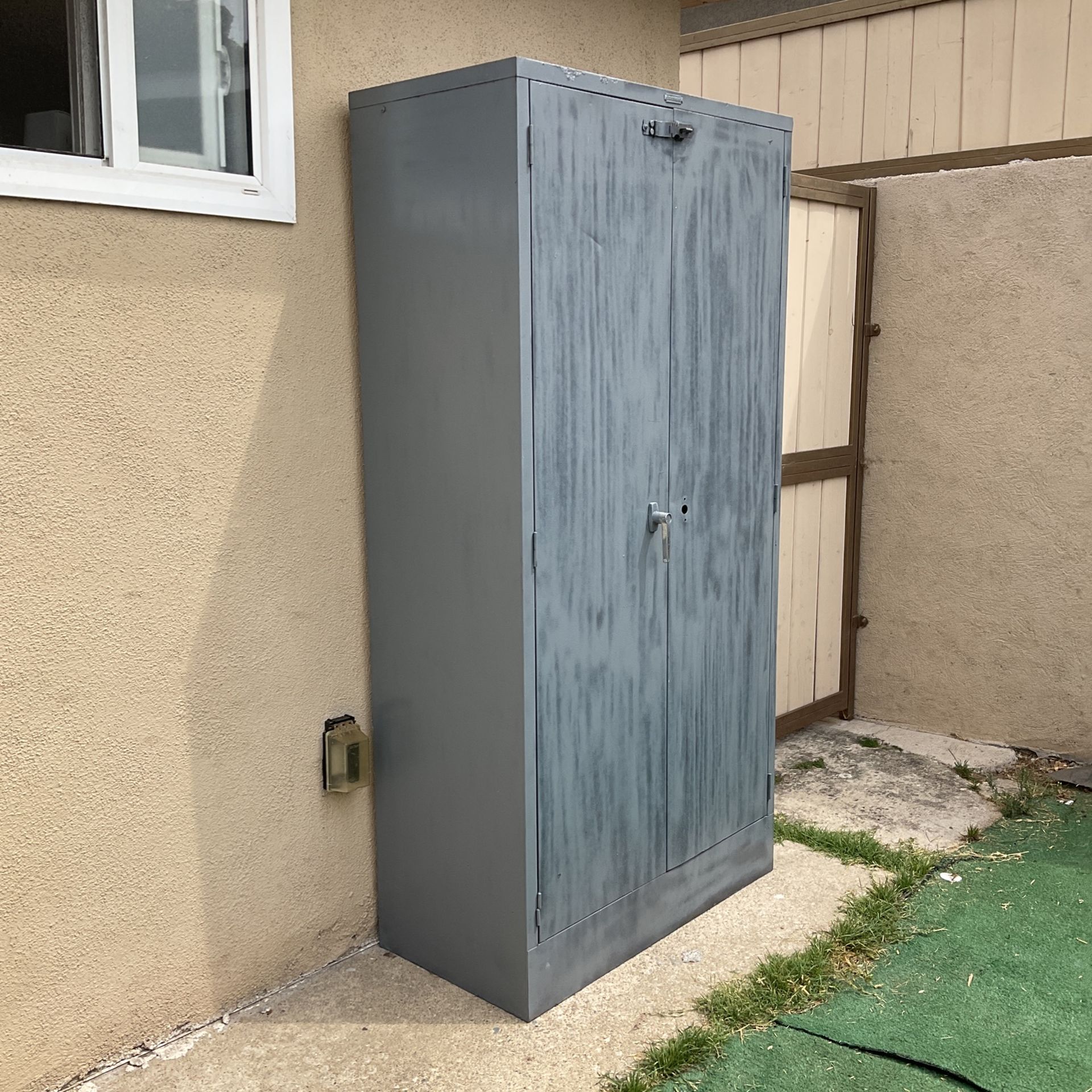 5 Shelf Metal Storage Cabinet for Organizing and Storage 6 Feet Tall 3 Feet Wide and 18 Inches Deep Patio or Garage