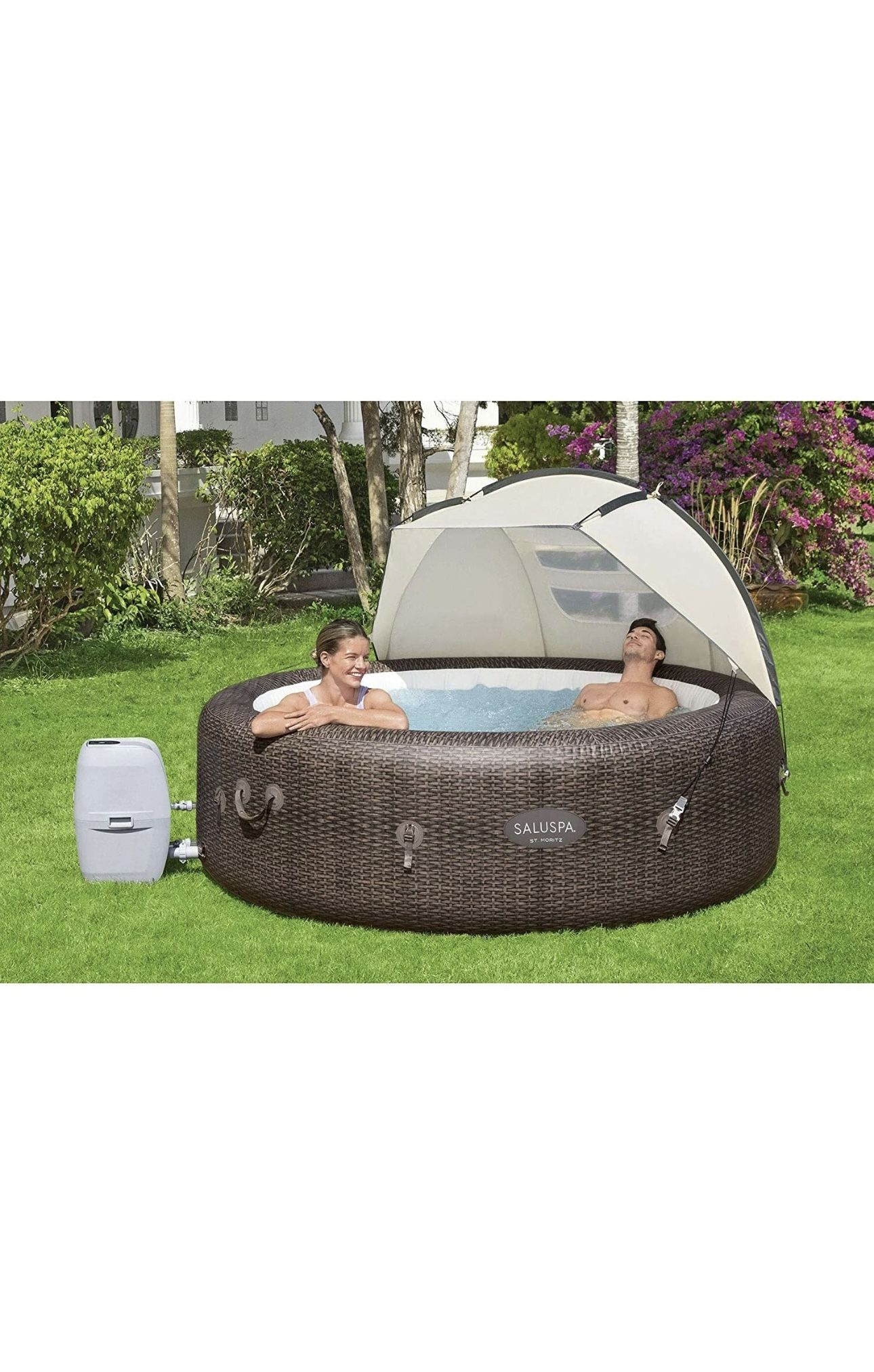 Bestway Small Sun Shade Canopy Accessory for Inflatable Hot Tub Spas