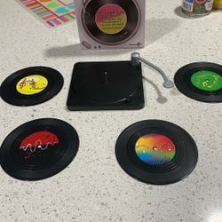 Record Player Coaster Set