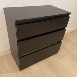 Ikea Black Dresser 3 Drawers Cajonera Buró