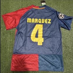 Vintage Nike 2009 FC Barcelona "Rafa Marquez" Mexico Soccer Home Champions League Jersey
