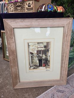 Hand-painted photograph titled "The End of the Alley," created by American artist Martin Roberts.