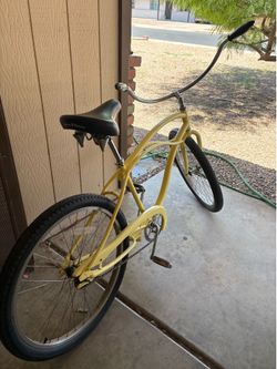 Yellow Kustom Kruiser Bike