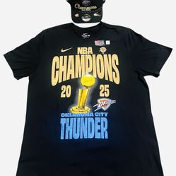 NBA bundle OKC Thunder large Nike Finals Champions tees/new era SnapBack hat