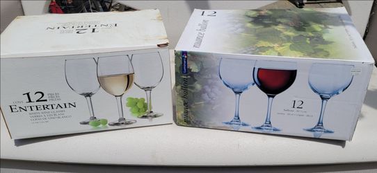 Crissy Libby- 2 cases of vintage wine glasses