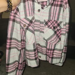 Pink And White And Black Jacket
