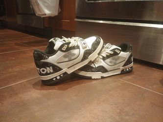 Preloved mens Louis Vuitton Black white sneakers Size 10.5-11 US 