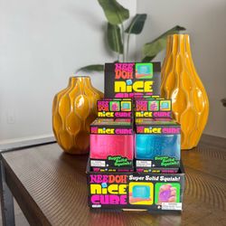 Schylling Nee Doh Nice Cube - Blue, Purple & Pink  WITH  LOT OF  12 With display