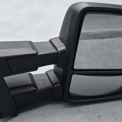  2015-2020 Ford F150 Black Manual Foldable Extendable Towing Mirrors
