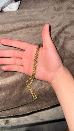 gold 10k rope chain diamond cut hallow