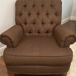 2 Thomasville Custom Fabric Arm Chairs-$100 Each