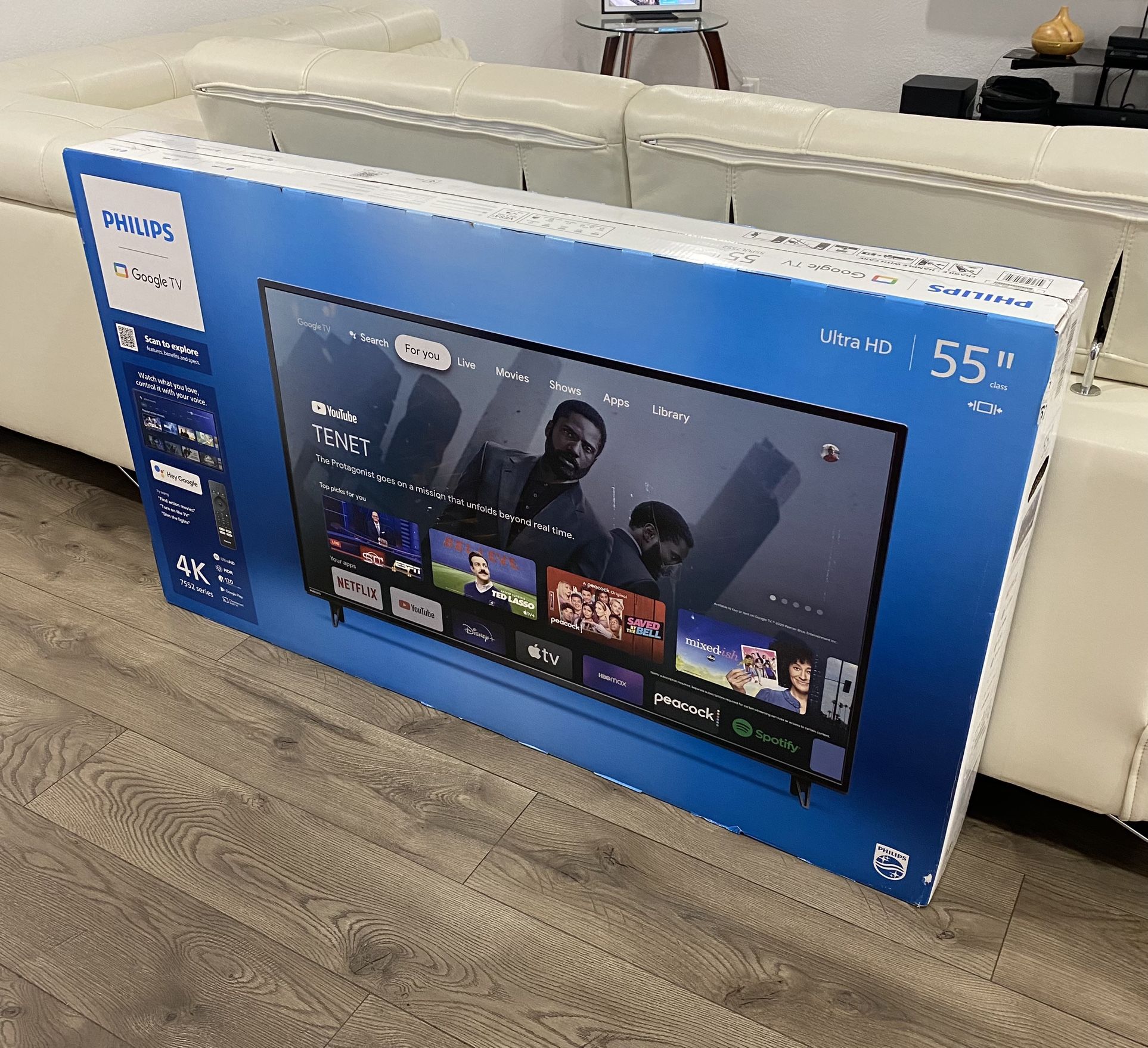 Philips 55" Class 4K Ultra HD (2160p) Google Smart LED TV (55PUL7552/F7)