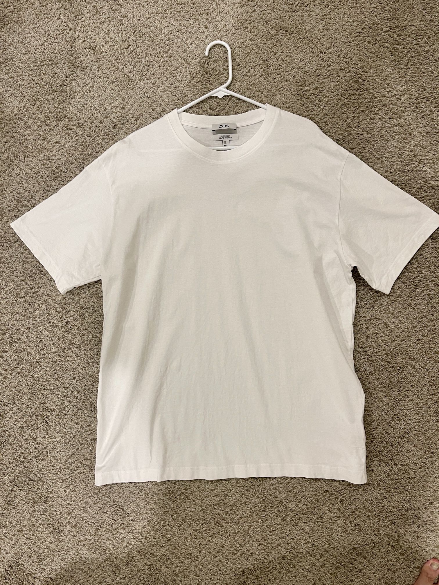COS Men's white oversized cotton T-shirt