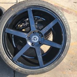 19"staggerd Stance Sc6 Glossy Black Wheels & New Tires For MERCEDES BENZ C300 