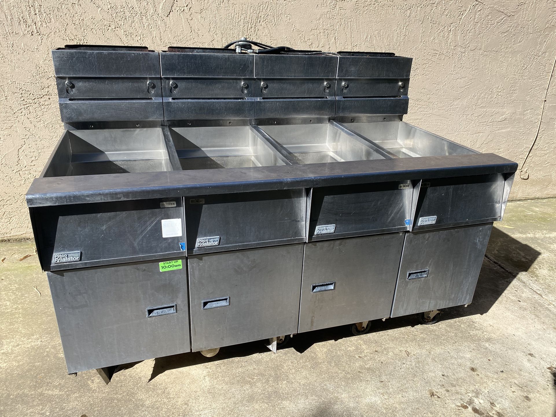 Pitco Four Fryer Model#: SG14-JS, Natural Gas, 4 Pots