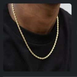 GLD Gold Plated Rope Chain