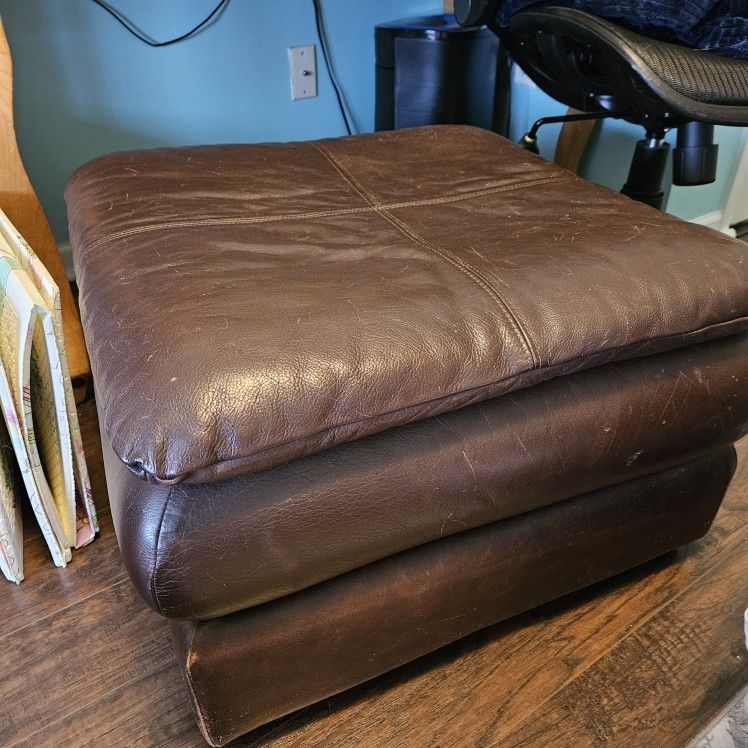 Leather Ottoman