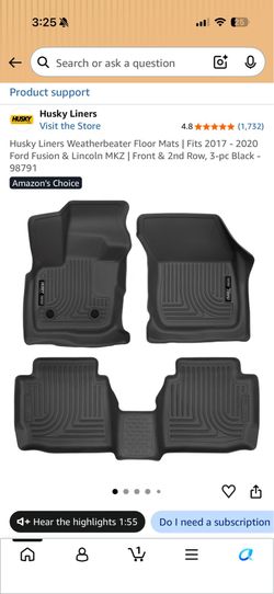 Ford Fusion floor mats