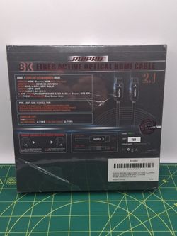 8K HDMI Fiber Optic Cable CL2 Rated 15 Feet 48Gbps 8K60Hz 4K120Hz Dynamic HDR