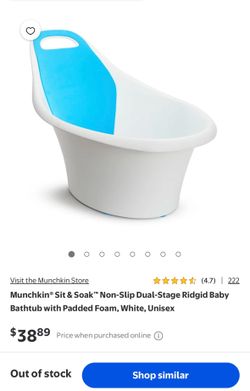Munchkin sit and soak non slip baby bath tub