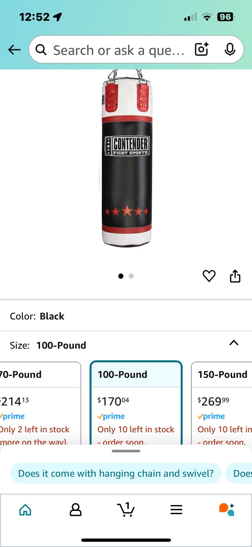Contender 100lb Punching Bag
