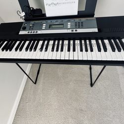 Yamaha Digital Keyboard YPT-240 With Stand Yamaha L3C Collapsible Bolt-On Keyboard Stand