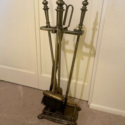 Vintage Brass Fireplace Tools