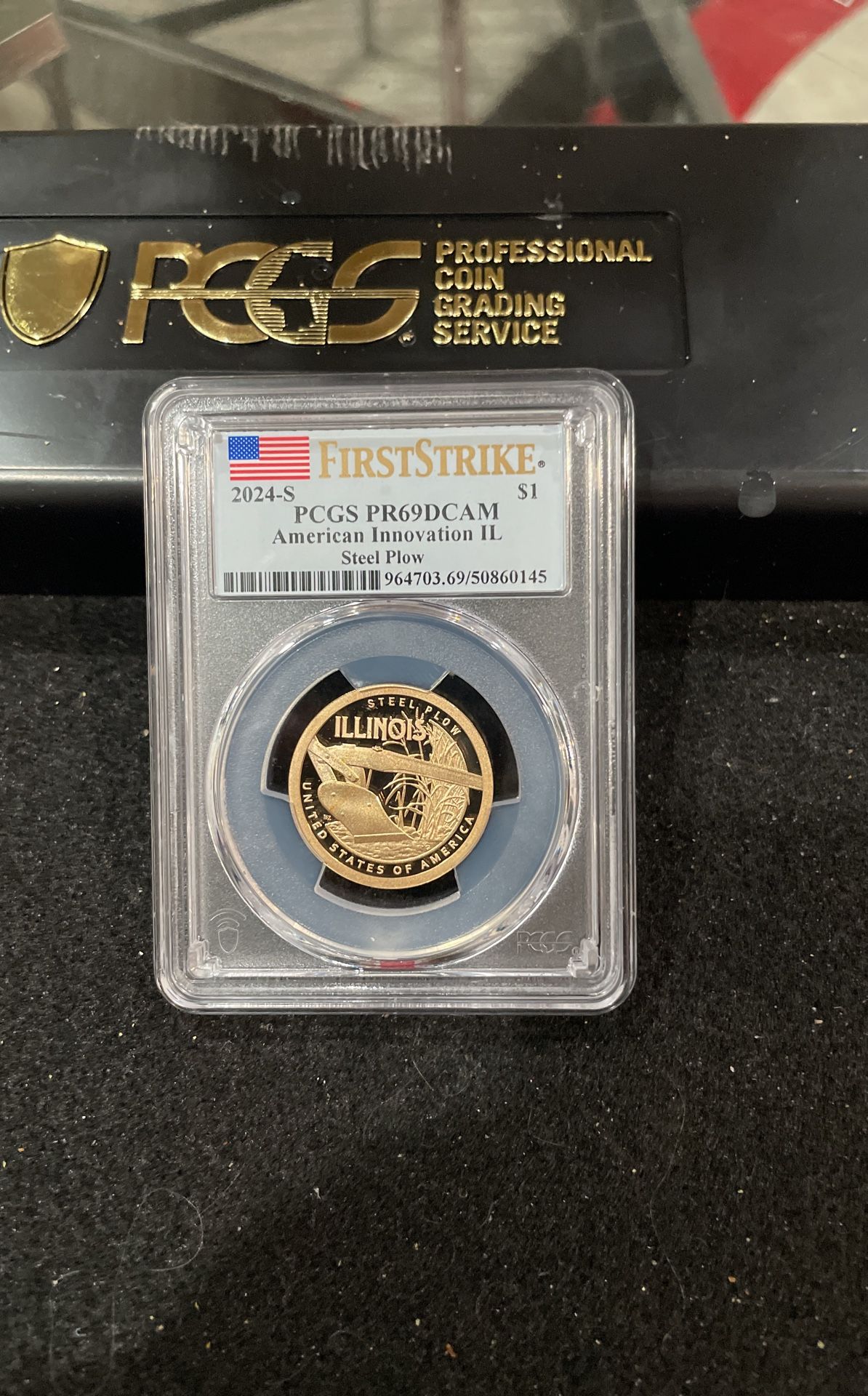 2024 S Gem Proof American Innovation Dollar Steel Plow Graded At PR69 A-8