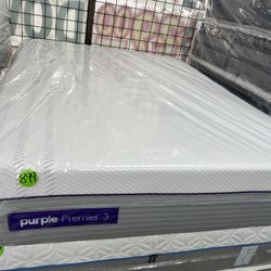 QUEEN SIZE PURPLE PREMIER .3 MATTRESS & BOX SPRING BED SET