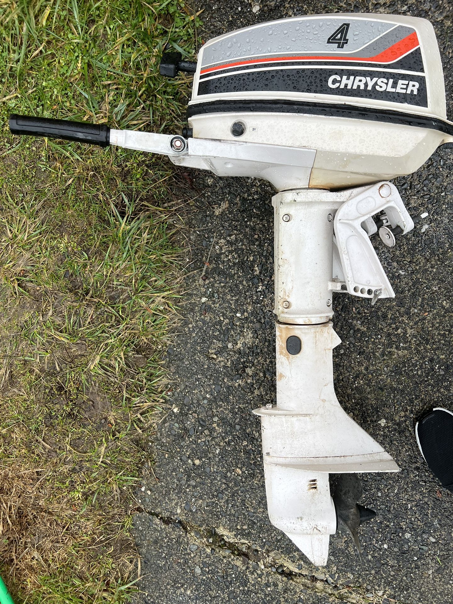 White Chrysler 4 Hp Outboard Motor It Is Two-Stroke, Runs Great, Live By Narrows  Bridge 