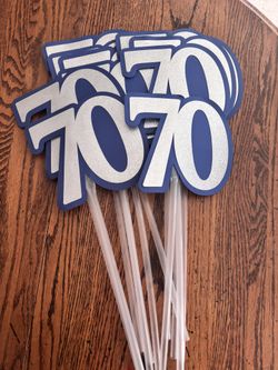 One Dozen 70th Birthday Centerpieces