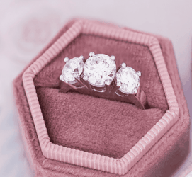 2ct Natural 3-Stone Diamond Ring