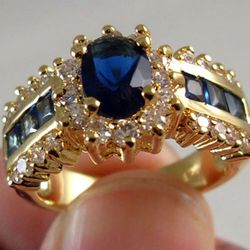*New Arrival* Sapphire Blue Ring Jewelry Szs 7 and 10 *See My Other 600 Items*