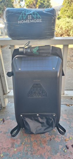 Makeshift Traveler Solar charging Back Pack W/sleeping bag and water bottle.