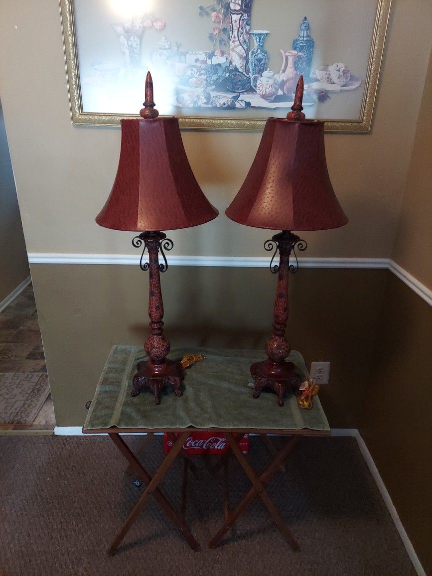2 Lamps 38 " Tall 