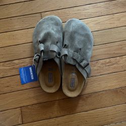 Grey suede Birkenstock Boston clogs #Birkenstock #SuedeClogs Brand New NO BOX size 43 (mens us 9.5-10)