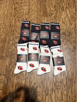 Black and white chrome hearts socks