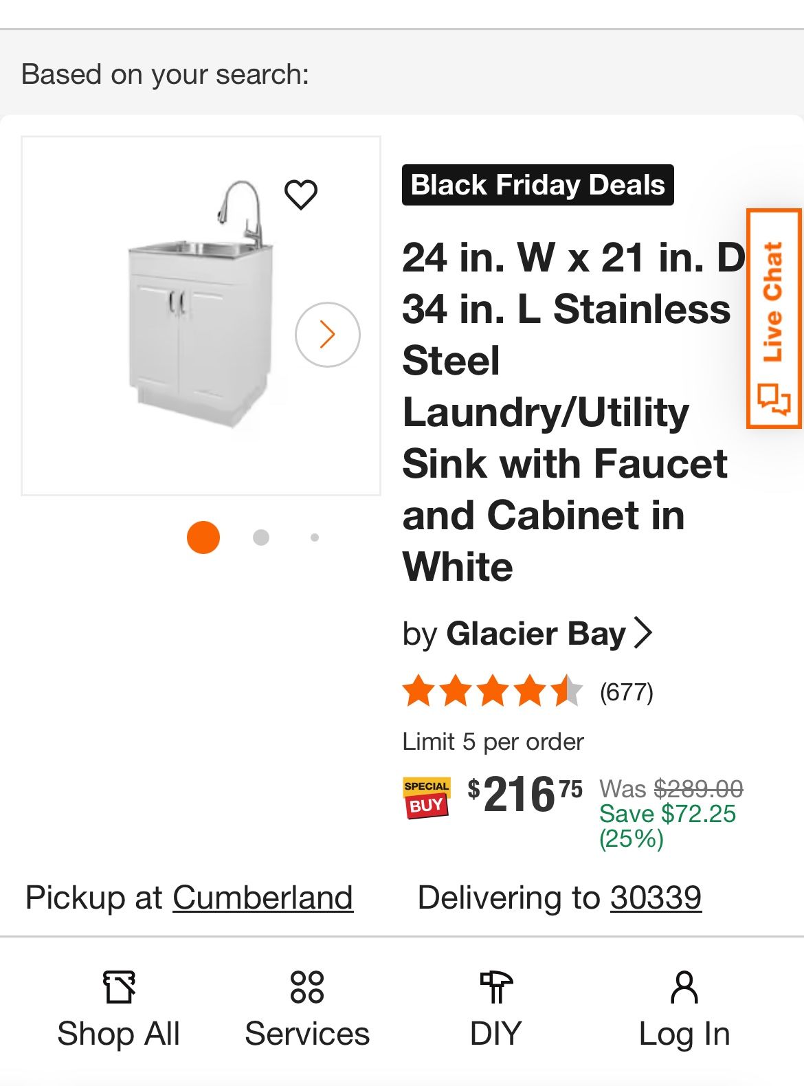 Utility Sink/laundry