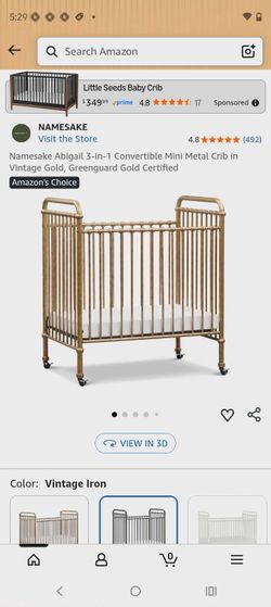 Abigail 3 in 1 convertible mini crib
