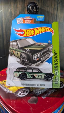 2015 Hot Wheels '71 DATSUN BLUEBIRD 510 WAGON Kmart Exclusive Black New B19