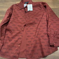 (A08)Men’s LS Button Down Shirt Size XL By Von Dutch Néw With Tags