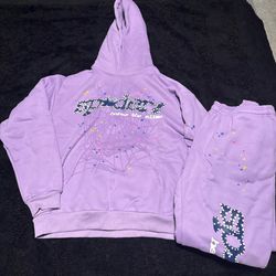 purple spider sweatsuit